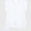 Asymmetrische Leinen-Bluse