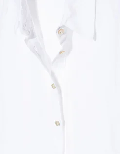 Asymmetrische Leinen-Bluse