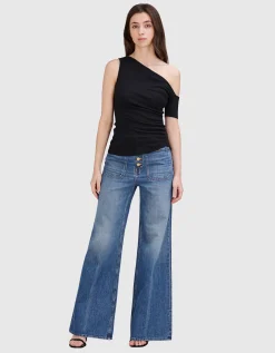 Asymmetrisches Top mit Raffung