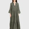 Ausgestelltes Maxi-Kleid Ocean