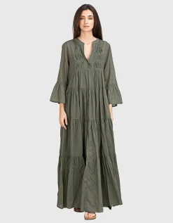 Ausgestelltes Maxi-Kleid Ocean