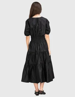Ausgestelltes Midi-Kleid Geraros