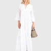 Ausgestelltes Midi-Kleid Ocean