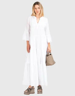 Ausgestelltes Midi-Kleid Ocean