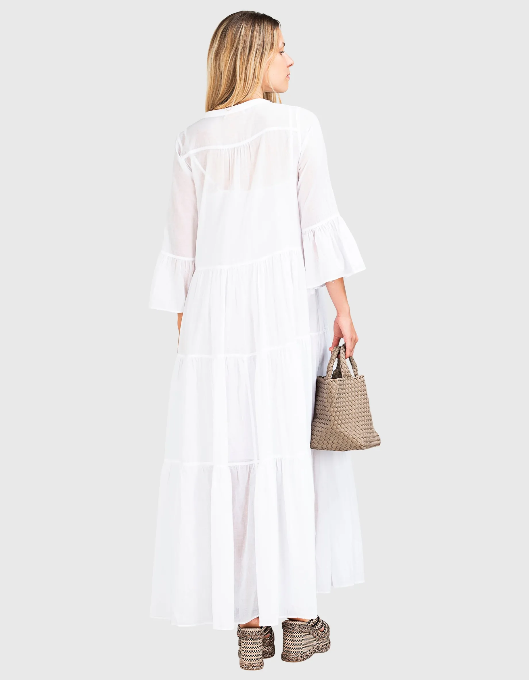 Ausgestelltes Midi-Kleid Ocean