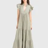 Ausgestelltes Midi-Kleid Terrific Gaze