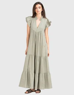 Ausgestelltes Midi-Kleid Terrific Gaze