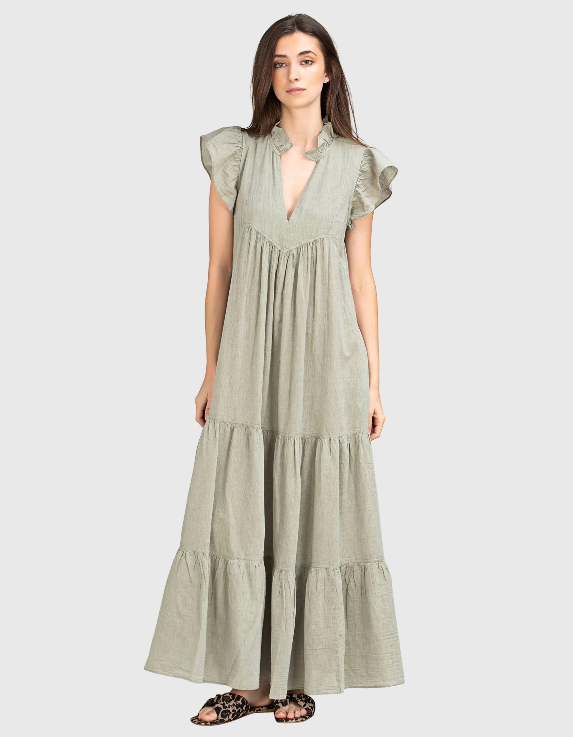 Ausgestelltes Midi-Kleid Terrific Gaze