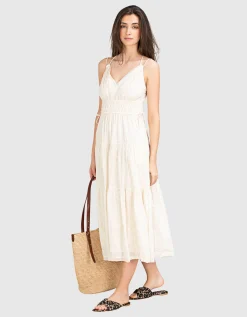 Ausgestelltes Midi-Trägerkleid