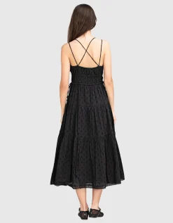 Ausgestelltes Midi-Trägerkleid Freya