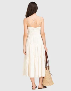 Ausgestelltes Midi-Trägerkleid