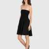 Bandeau-Popeline-Kleid