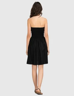 Bandeau-Popeline-Kleid
