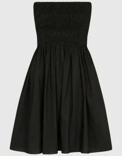 Bandeau-Popeline-Kleid