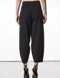 Barrel-Fit Leinen-Mix Hose