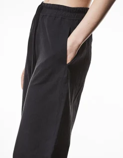 Barrel-Fit Leinen-Mix Hose