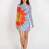 Batik Mini Kleid mit Kaschmir-Anteil