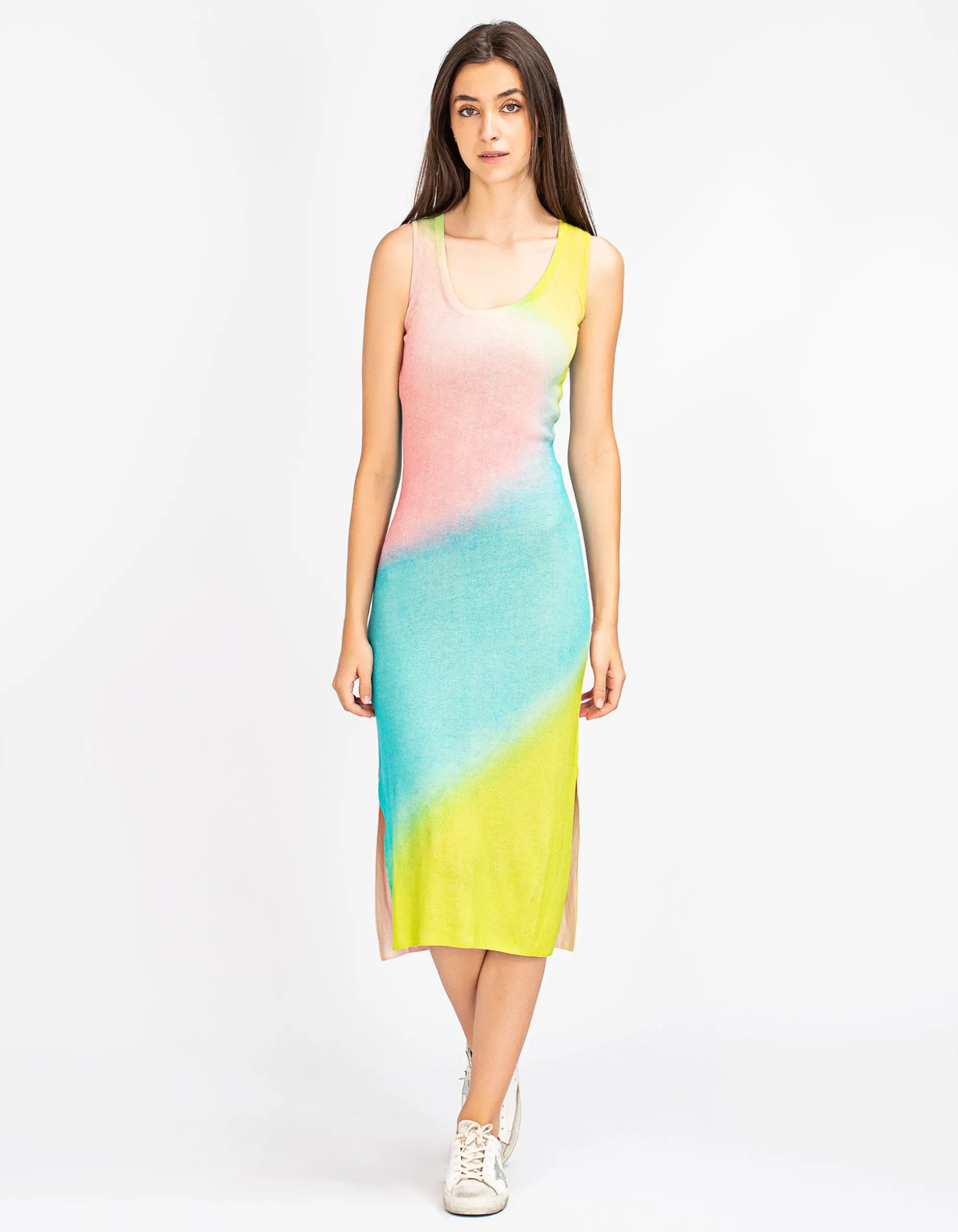 Batik-Kaschmir-Seiden-Kleid