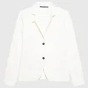 Baumwoll-Leinen-Mix Blazer ja22y