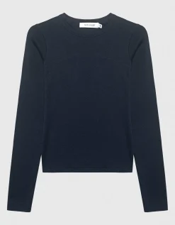 Baumwoll-Longsleeve mit Rundhalsausschnitt