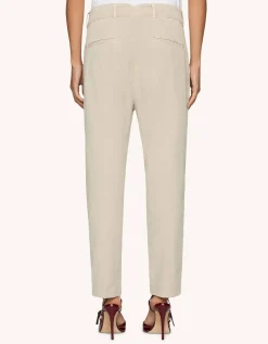 Baumwoll-Mix Bundfaltenhose