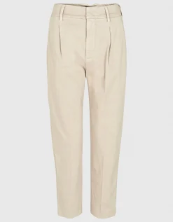 Baumwoll-Mix Bundfaltenhose
