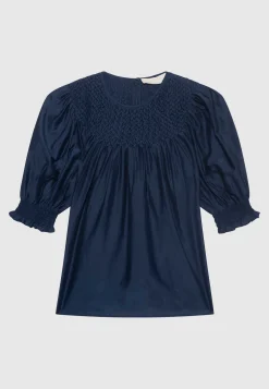 Baumwoll-Seiden-Mix Bluse
