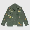 Bedruckte Jacke im Military-Style