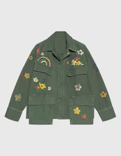Bedruckte Jacke im Military-Style