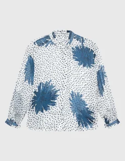 Bedruckte Loose-Fit Bluse