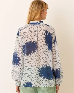 Bedruckte Loose-Fit Bluse