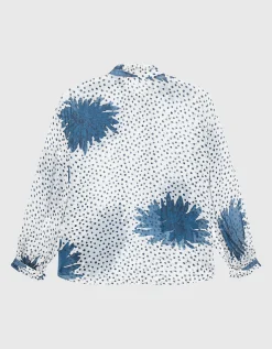 Bedruckte Loose-Fit Bluse