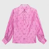Bedruckte Seiden-Bluse
