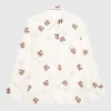 Bedruckte Seiden-Bluse