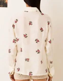 Bedruckte Seiden-Bluse