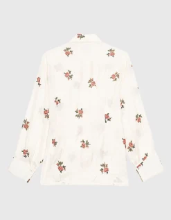 Bedruckte Seiden-Bluse