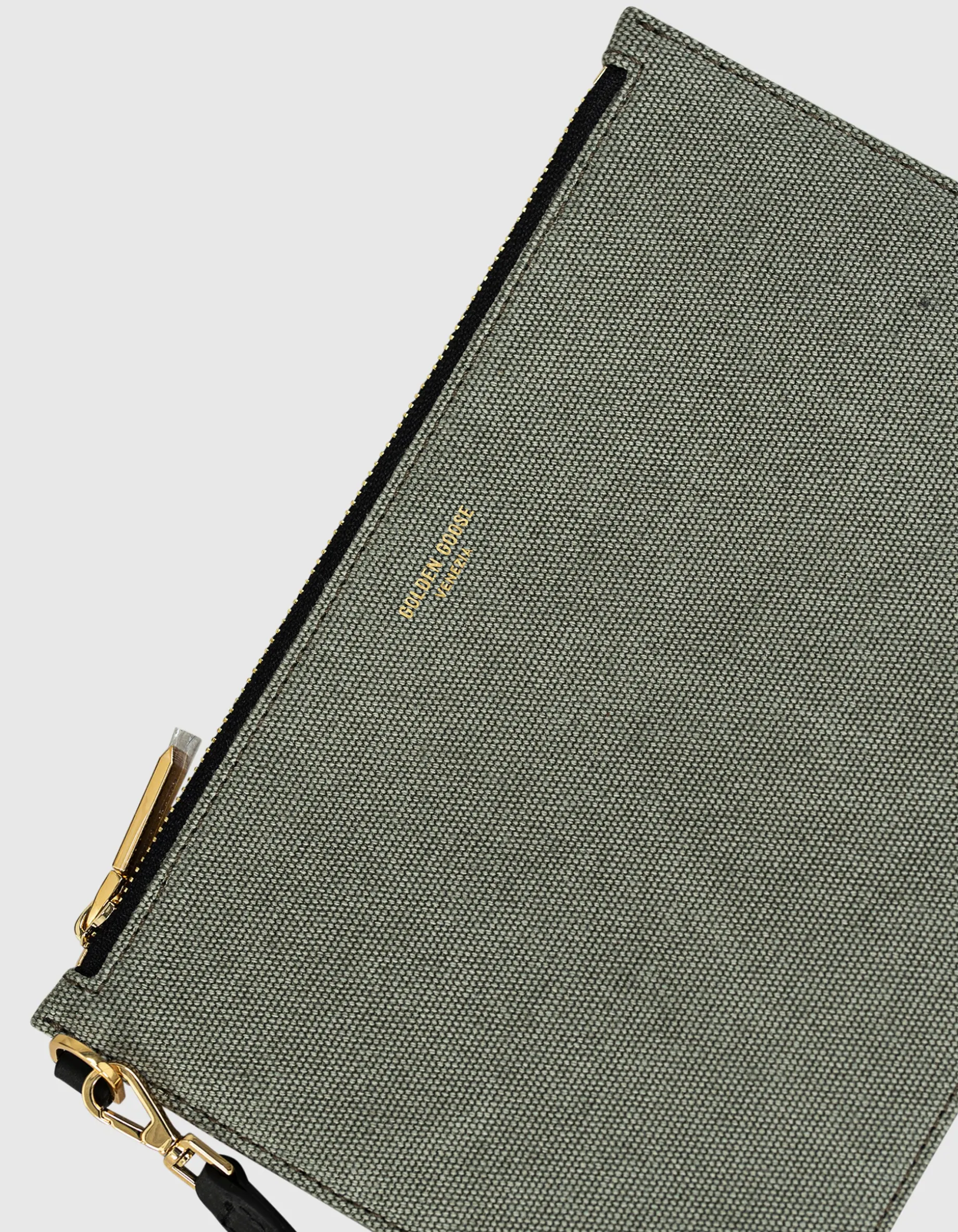 Bedruckter Canvas Shopper mit Leder-Details