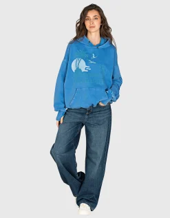 Bedruckter Oversize Hoodie im Vintage-Stil