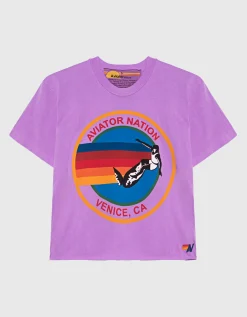 Bedrucktes Crop T-Shirt