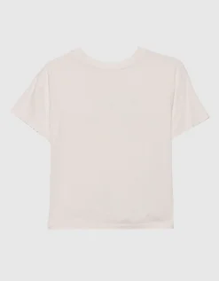 Bedrucktes Crop T-Shirt im Destroyed-Look