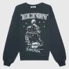 Bedrucktes Oversize Sweatshirt mit Glitter-Finish