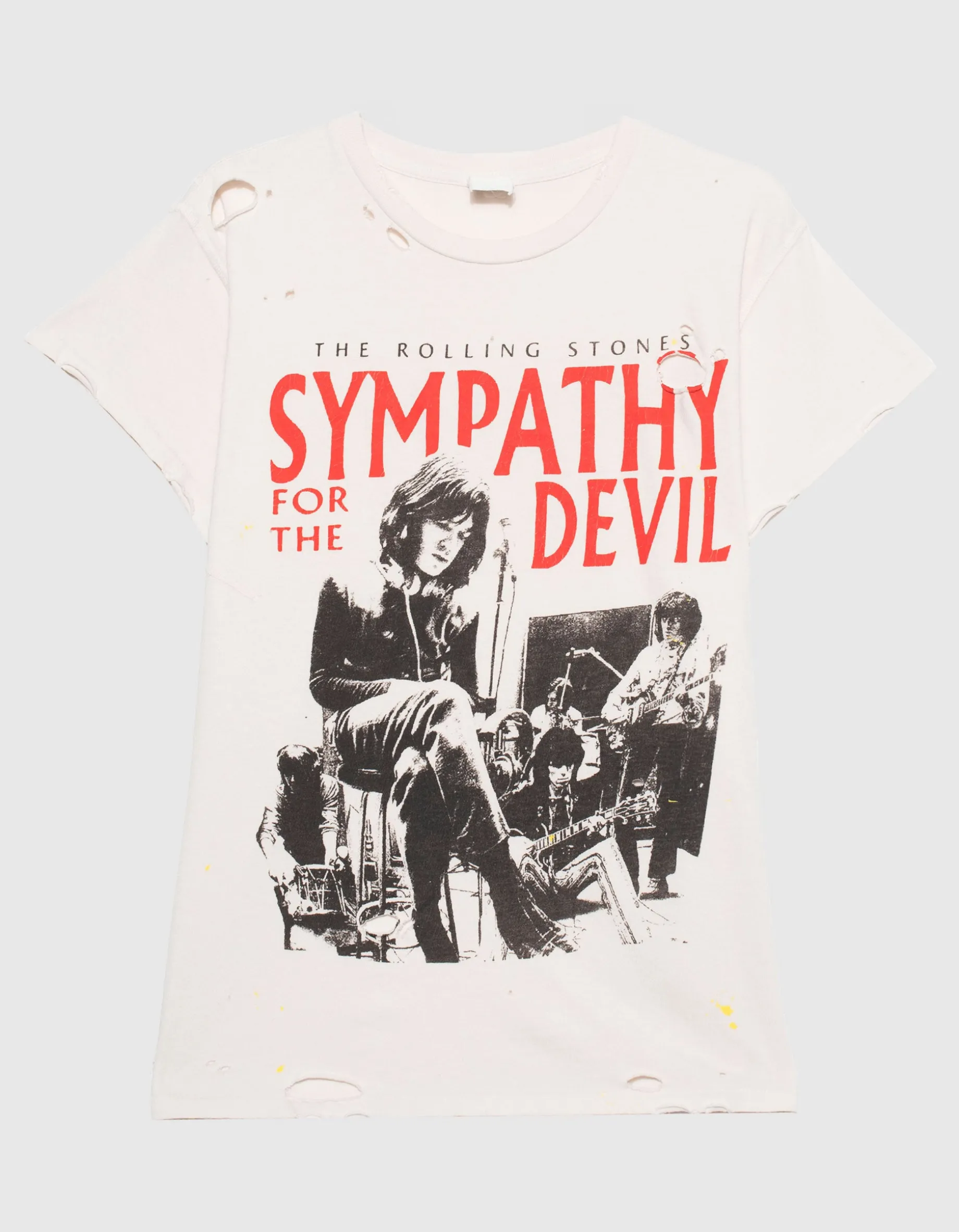 Bedrucktes Oversize T-Shirt im Destroyed-Look