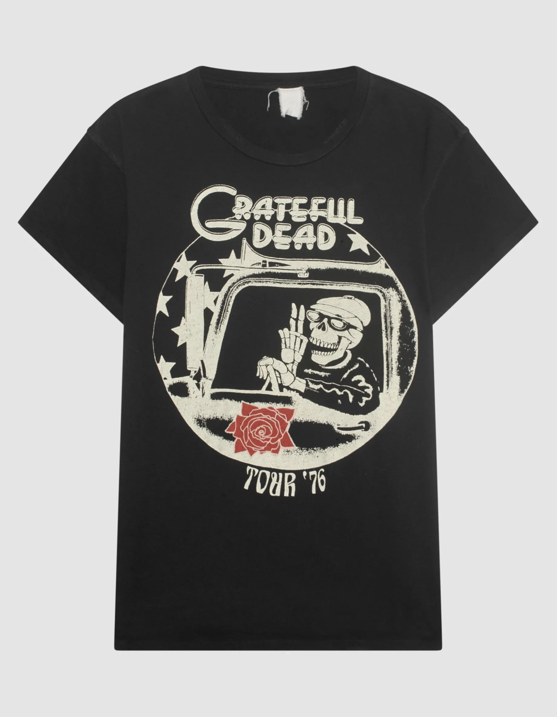 Bedrucktes Oversize T-Shirt im Destroyed-Look