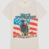 Bedrucktes Oversize T-Shirt im Destroyed-Look