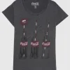 Bedrucktes Oversize T-Shirt im Used-Look