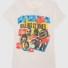 Bedrucktes Oversize T-Shirt im Destroyed-Look