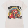 Bedrucktes Oversize T-Shirt im Destroyed-Look