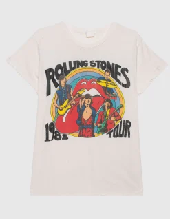 Bedrucktes Oversize T-Shirt im Destroyed-Look