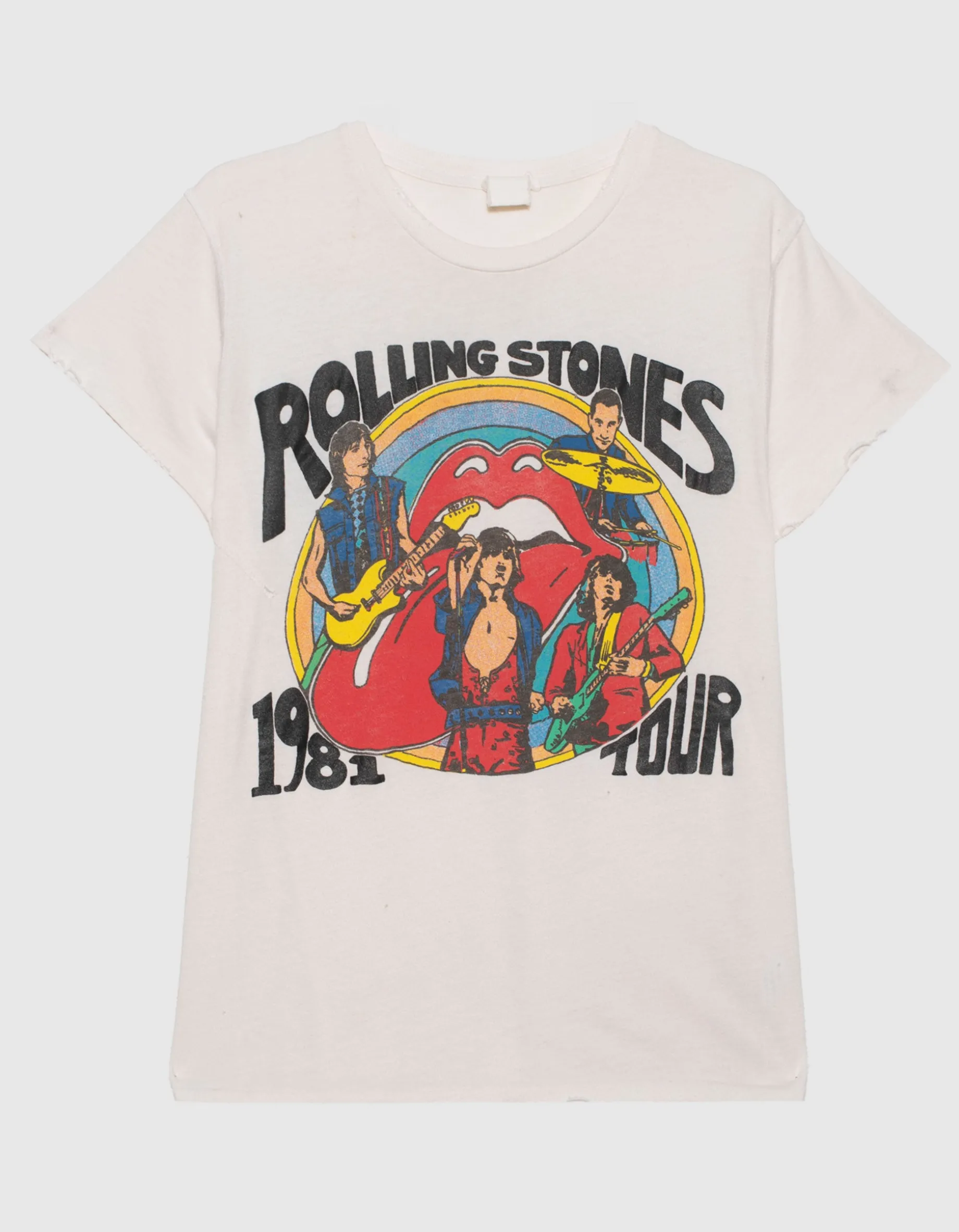 Bedrucktes Oversize T-Shirt im Destroyed-Look