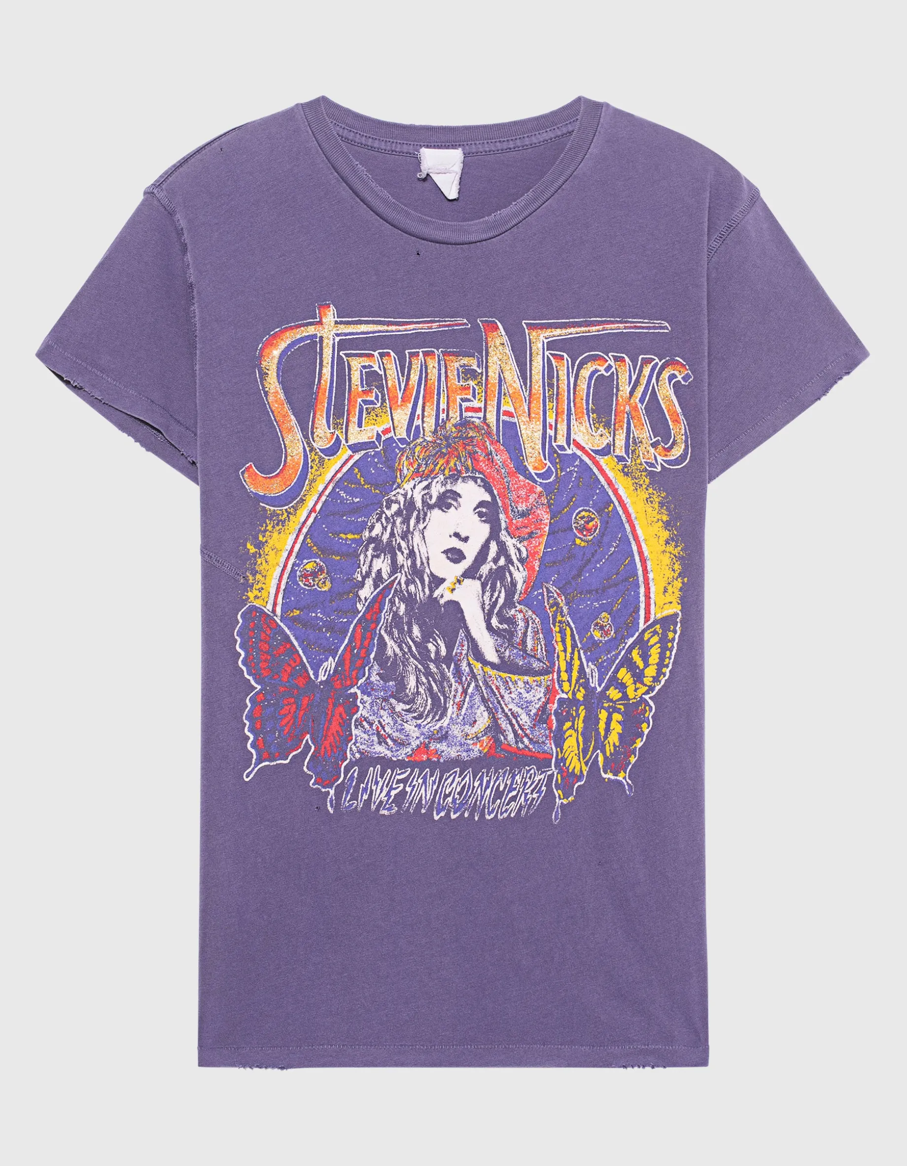 Bedrucktes Oversize T-Shirt im Vintage-Look mit Glitter-Finish